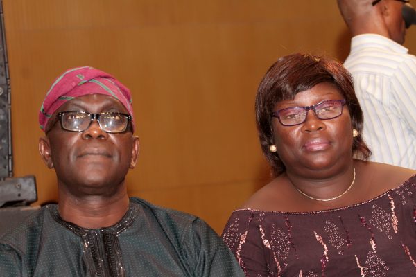 General Manager, Vanguard Newspaper, Mr. Gbenga Adefaye (left) and wife, Mrs. Bose...at Channels Television 21st Anniversary Gala Nite held in Oriental Hotel, Victoria Island, Lagos...yesterday PHOTO BY AKINWUNMI IBRAHIM