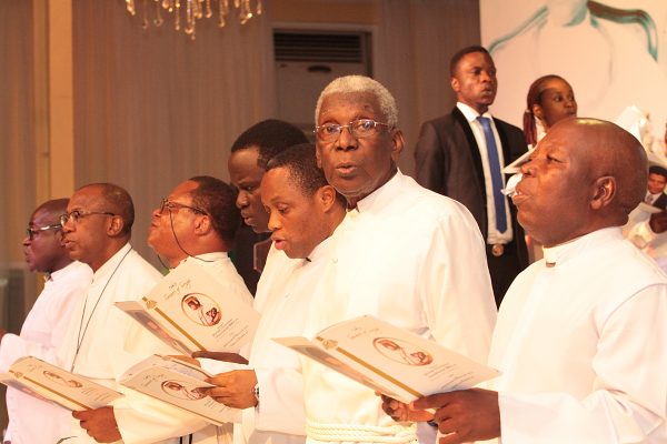 A cross section of Officiating Clergymen. at the service of songs for late Olorogun Michael Onajirhebe Ibru, held at Harbour Point, Victoria Island in Lagos yesterday..PHOTO BY AKINWUNMI IBRAHIM