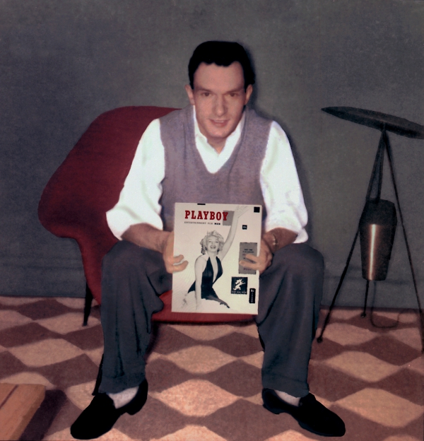 hughhefkeyHugh Hefner with first Playboy issue, 1953_credit Playboy