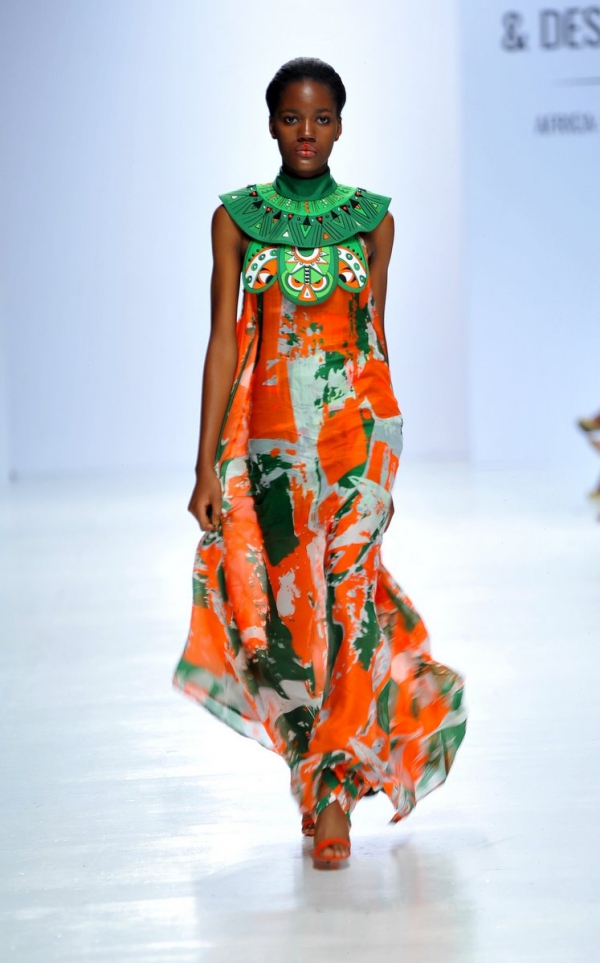 africa inspiredModel wearing a piece from the Africa Inspired Fashion by Heineken at the Heineken Lagos Fashion And Design Week 2017 003