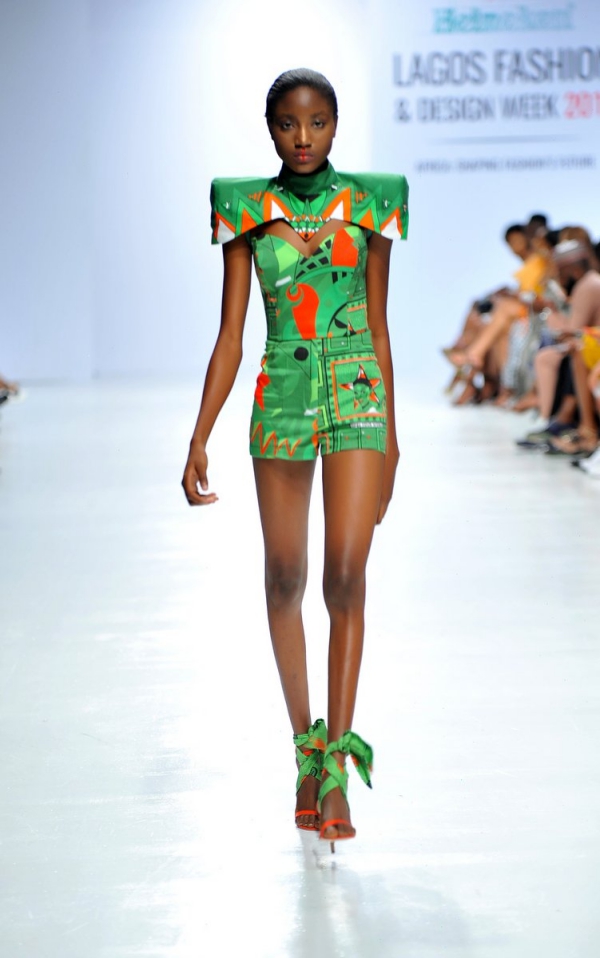 africa inspiredModel wearing a piece from the Africa Inspired Fashion by Heineken at the Heineken Lagos Fashion And Design Week 2017 004
