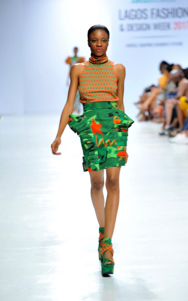 africa inspiredModel wearing a piece from the Africa Inspired Fashion by Heineken at the Heineken Lagos Fashion And Design Week 2017 006