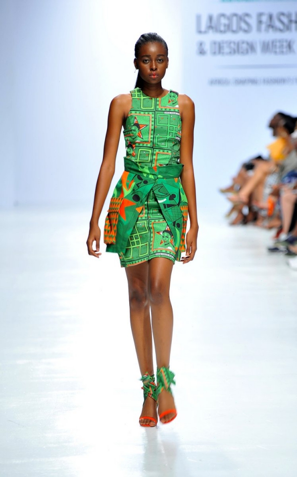 africa inspiredModel wearing a piece from the Africa Inspired Fashion by Heineken at the Heineken Lagos Fashion And Design Week 2017 008