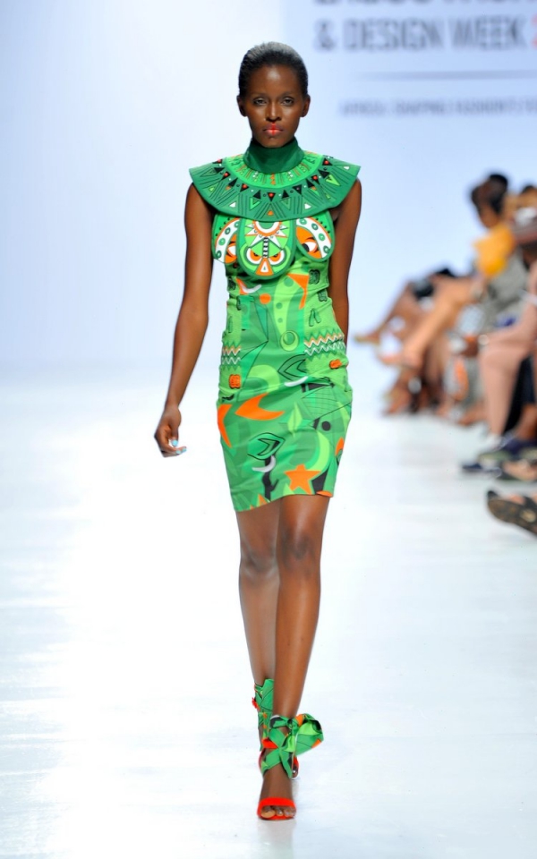 africa inspiredModel wearing a piece from the Africa Inspired Fashion by Heineken at the Heineken Lagos Fashion And Design Week 2017 01