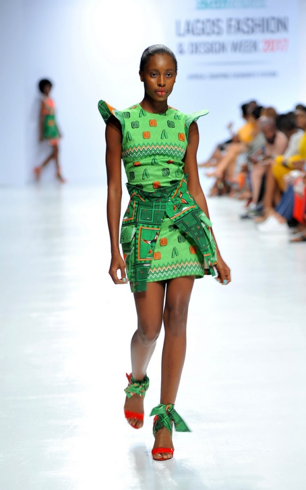africa inspiredModel wearing a piece from the Africa Inspired Fashion by Heineken at the Heineken Lagos Fashion And Design Week 2017 010