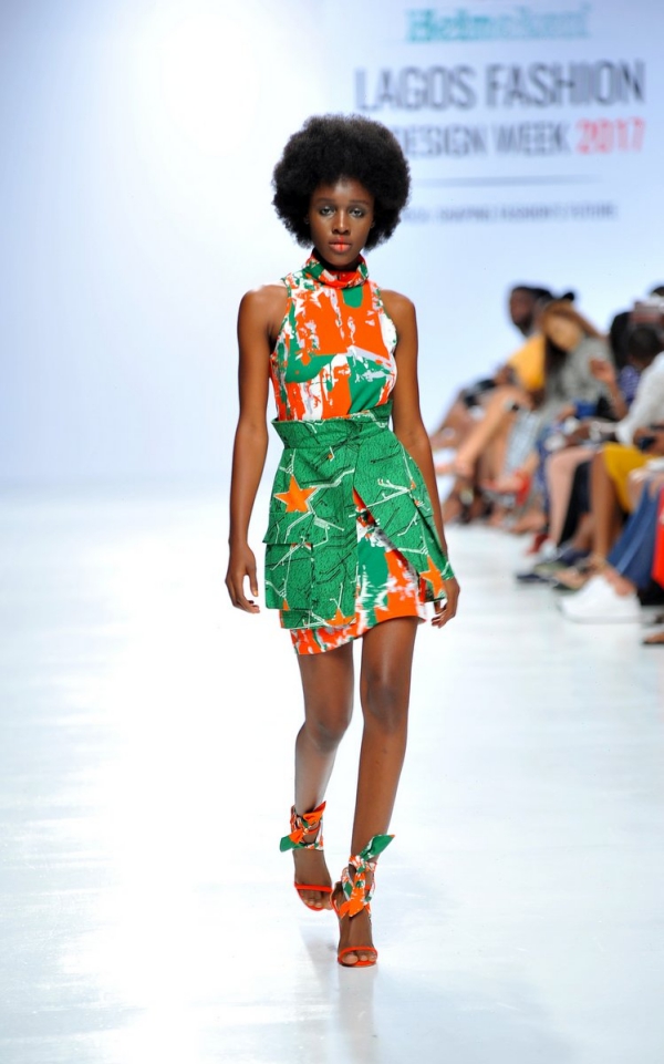 africa inspiredModel wearing a piece from the Africa Inspired Fashion by Heineken at the Heineken Lagos Fashion And Design Week 2017 011