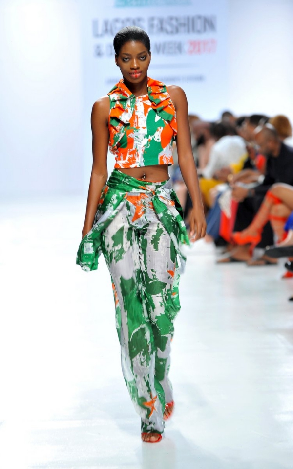 africa inspiredModel wearing a piece from the Africa Inspired Fashion by Heineken at the Heineken Lagos Fashion And Design Week 2017 012