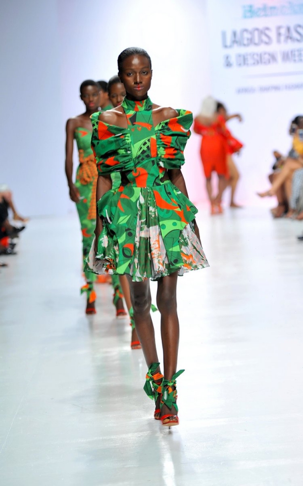 africa inspiredModel wearing a piece from the Africa Inspired Fashion by Heineken at the Heineken Lagos Fashion And Design Week 2017 015