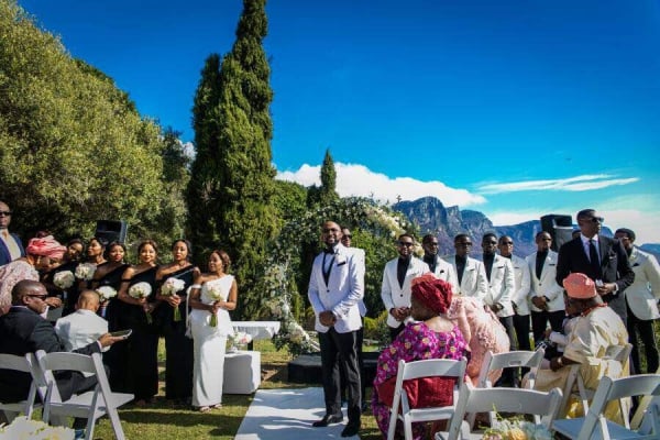 Banky W waiting for his bride at Camps Bay .