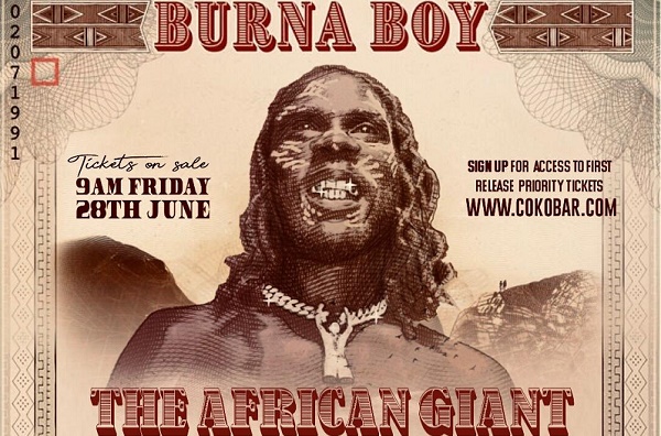 Burna Boy announces dates for 'The African Giant Returns' tour