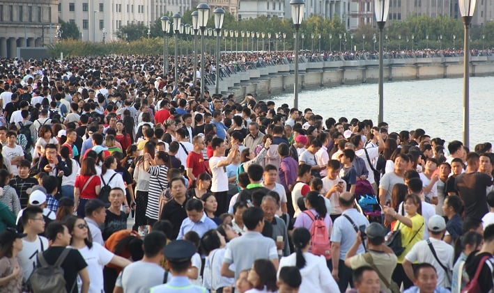 crowd in China