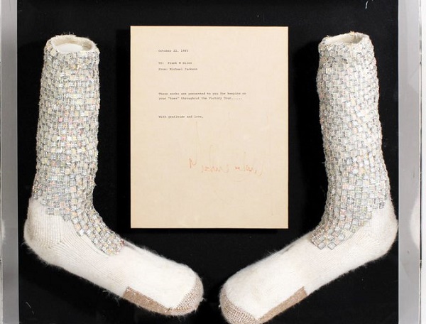 Michael Jackson's 'moonwalk' socks could rake in nearly $2m at auction