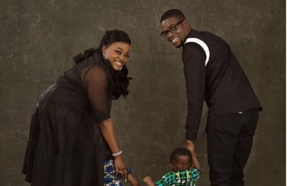 Funke Akindele's husband flaunts family photo
