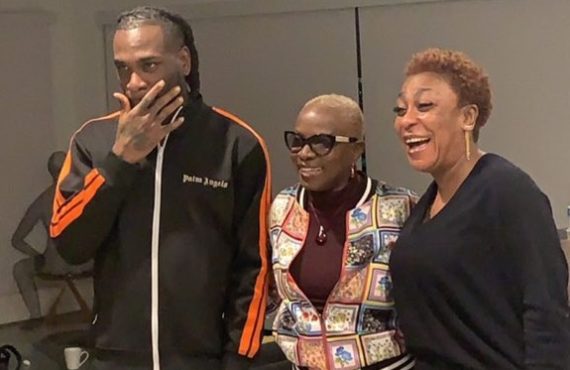 Angelique Kidjo meets with Burna Boy, and his mom