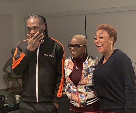 Angelique Kidjo meets with Burna Boy, and his mom