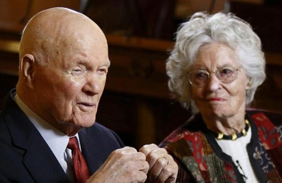 Wife of John Glenn, first American to orbit earth, dies of COVID-19 at 100