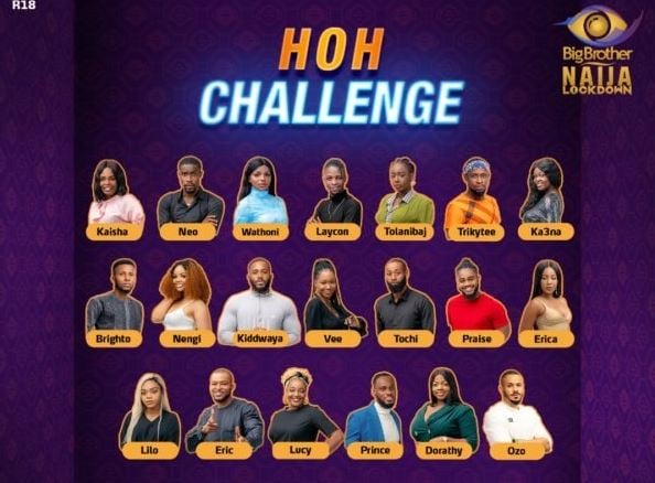 BBNaija Day 1: Housemates holds first Head of House challenge