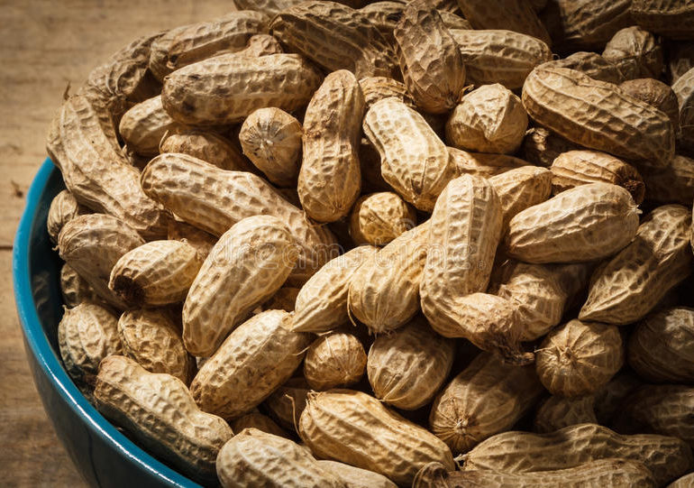 a bowl of groundnuts