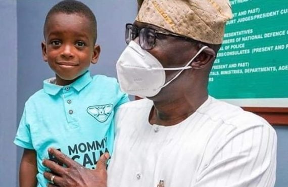 PHOTOS: Finally, Sanwo-Olu meets boy in 'mummy calm down' video