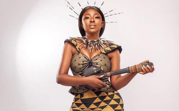 PHOTOS: Yvonne Jegede recreates look from 2Baba's 'African Queen'