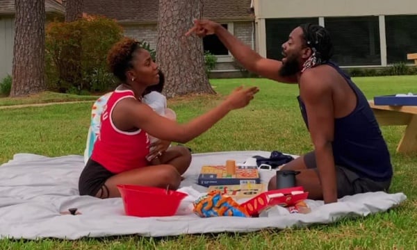 VIDEO: Adekunle Gold enjoys picnic with Simi, newborn child