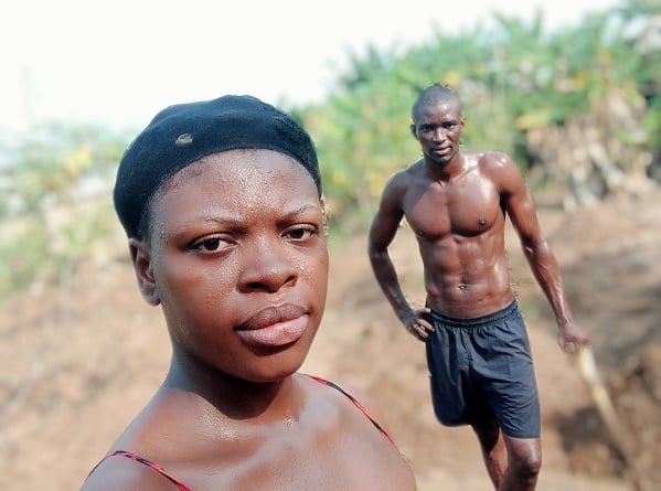 Nigerian couple trend for spending Valentine's Day on their farm