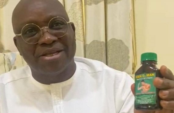 EXTRA: Fayose uses, markets herbal concoction for 'man extra power'
