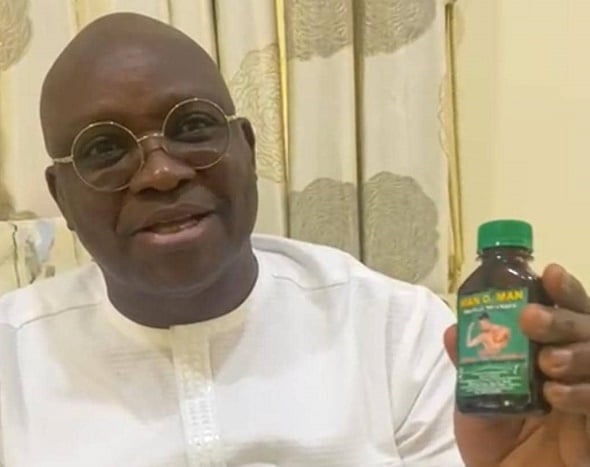 EXTRA: Fayose uses, markets herbal concoction for 'man extra power'