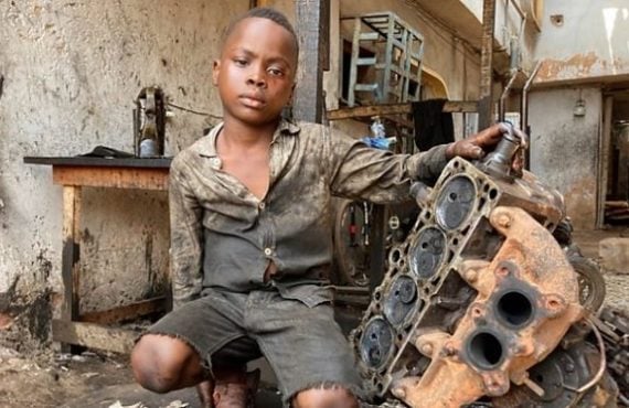 Meet the six-year-old Nigerian who juggles school with mechanic work
