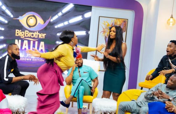 VIDEO: Drama as Lucy slaps Kaisha during BBNaija reunion