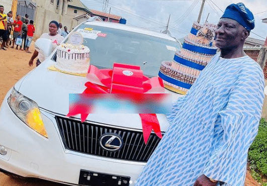 Bobrisky gifts dad Lexus SUV as birthday present