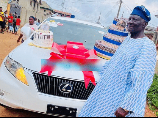 Bobrisky gifts dad Lexus SUV as birthday present