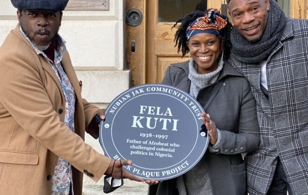 Fela honoured with blue plaque in London — like Bob Marley