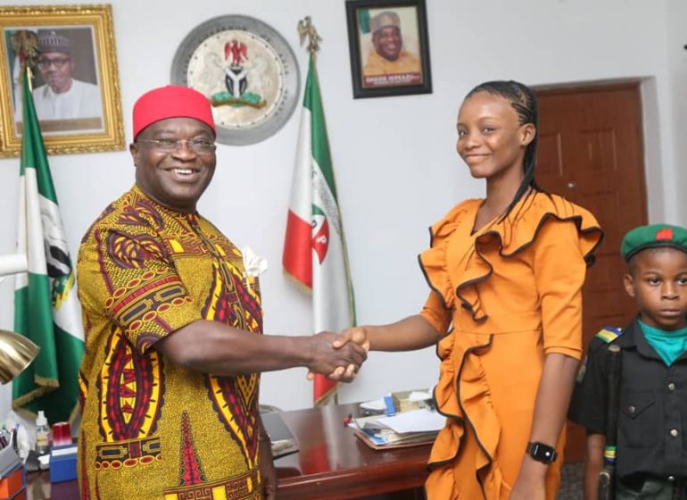 PHOTOS: 16-year-old student become one-day governor in Abia