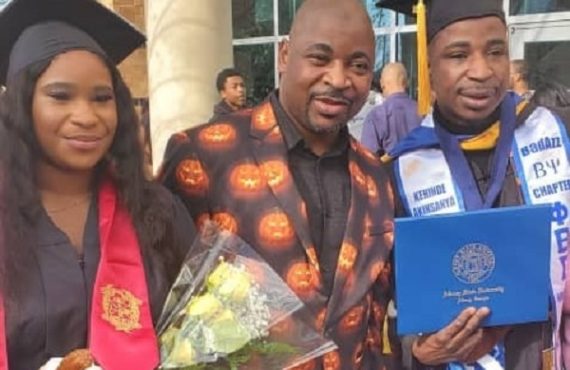 MC Oluomo's son taunts those who call his dad a 'tout'