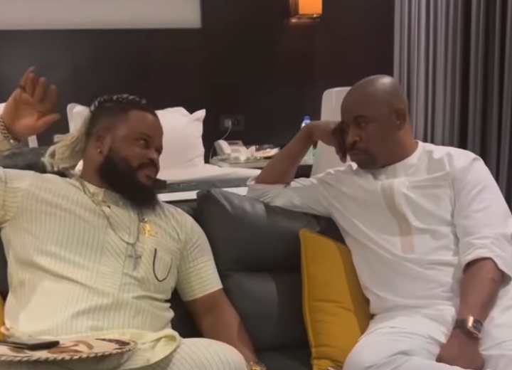 VIDEO: White Money pays MC Oluomo ‘surprise' visit