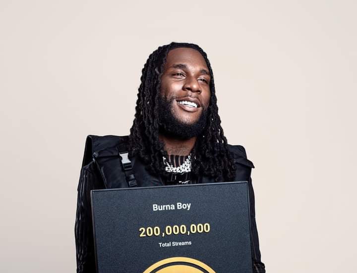 Burna Boy becomes first African to hit 200 million streams on Boomplay