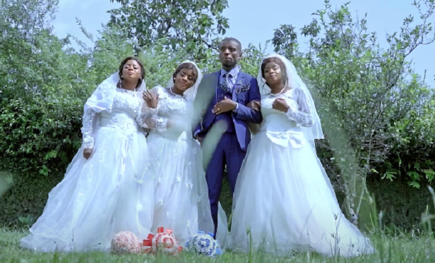 VIDEO: Man weds triplets in Congo