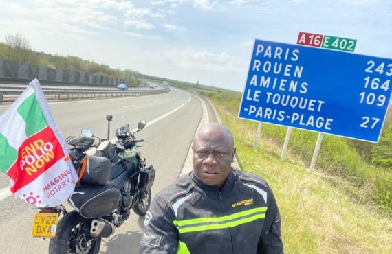 This Nigerian tourist is riding a bike from London to Lagos to raise funds for charity