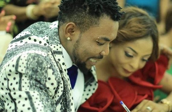 Oritsefemi marks fifth anniversary with wife