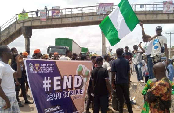 ASUU strike: OAU students resume protest, block Ife-Ibadan road again