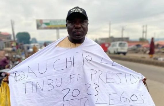 Man treks from Bauchi to Lagos to celebrate Tinubu presidential ticket win