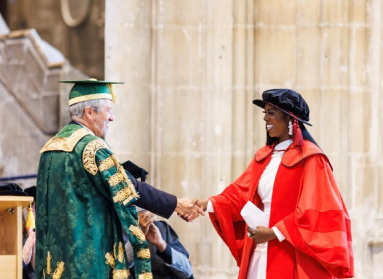 PHOTOS: Tiwa Savage bags honorary doctorate degree from Kent varsity
