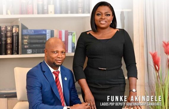 Funke Akindele drops estranged husband's surname from campaign poster