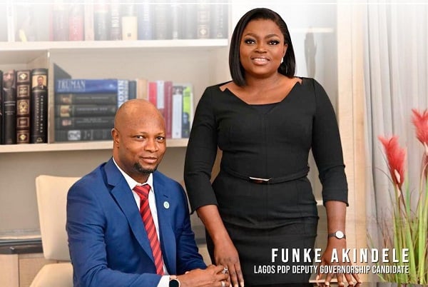 Funke Akindele drops estranged husband's surname from campaign poster