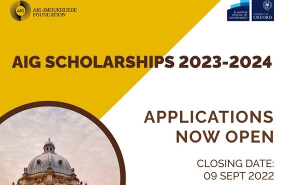 APPLY: AIG scholarships for 2023-2024 PG degree in Policy at Oxford varsity open for entries