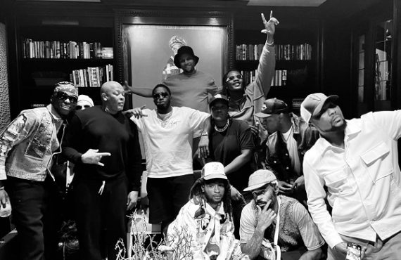PHOTOS: Pheelz, DJ Spinall link up with Dr Dre, Diddy in US