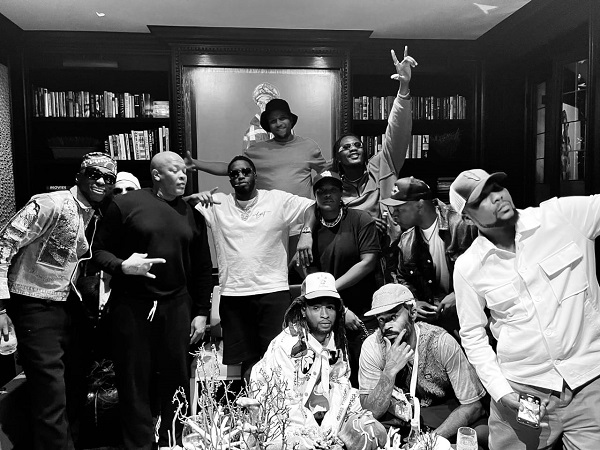 PHOTOS: Pheelz, DJ Spinall link up with Dr Dre, Diddy in US