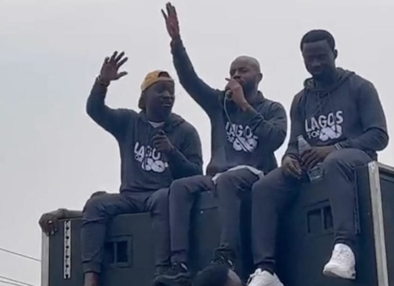 VIDEO: Pasuma sings atop moving truck in campaign for Tinubu