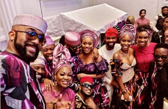 PHOTOS: Bovi, Erica, Banky W turn up for Don Jazzy at mother's funeral
